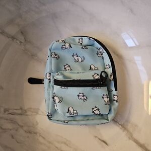 Cute Cat Print Mini Backpack